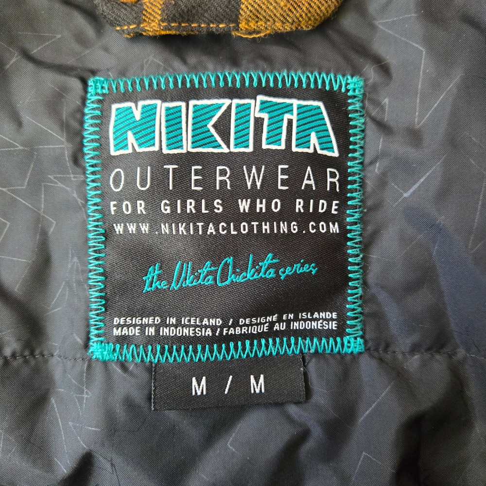 Nikita Plaid Shirt Jacket Womens Medium Yellow Insulated Snowboard Coat - Picture 4 of 10